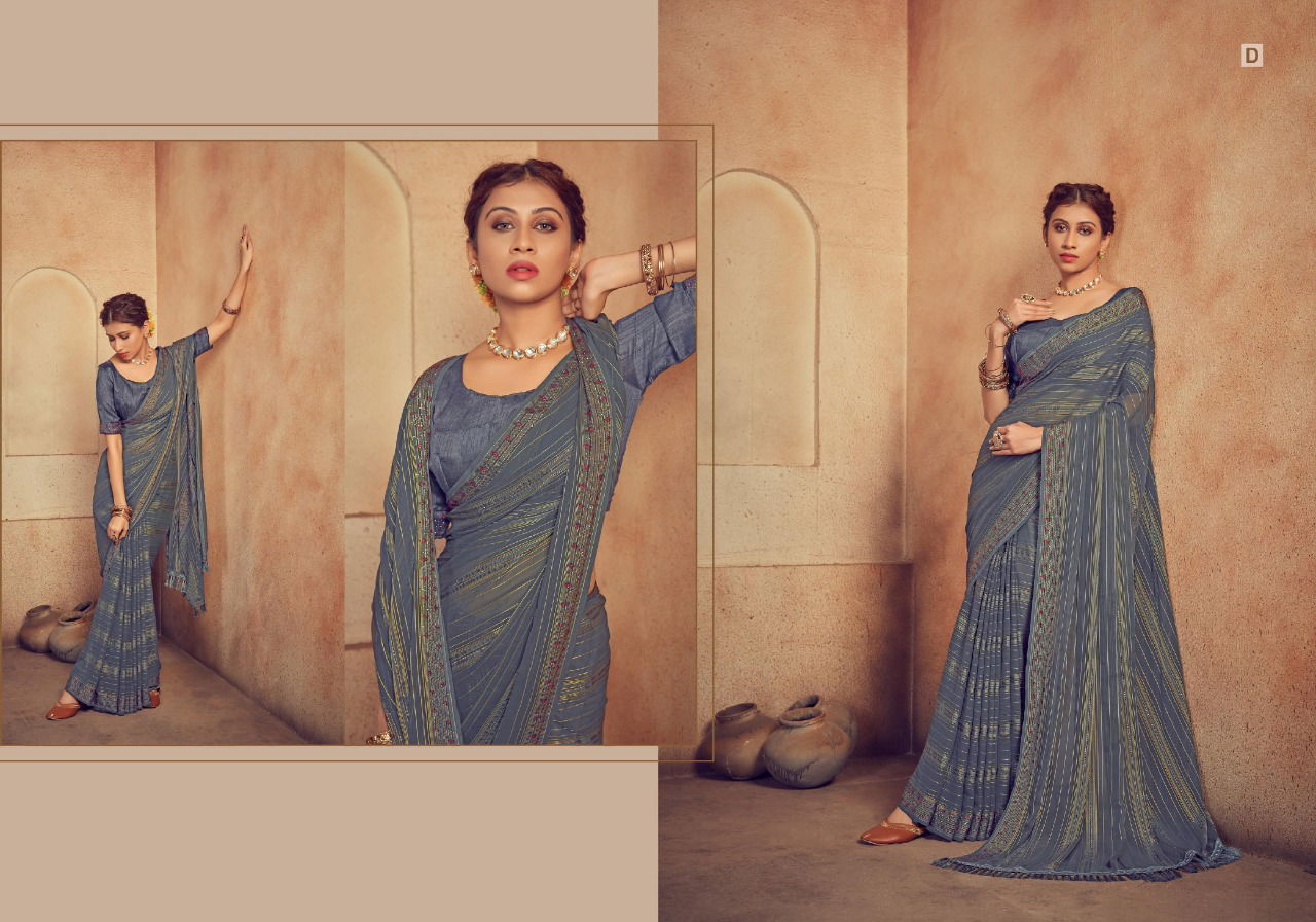Ynf Chinaya Swarovski New Stylish Fancy Party Wear Viscose Lining Latest Saree